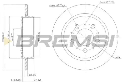 Тормозной диск CD6241S BREMSI