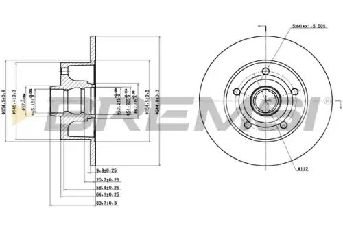 Тормозной диск CD6830S BREMSI