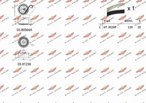 Комплект ремня ГРМ 04.5115 AUTOKIT