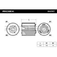 Воздушный фильтр 8A0167 RIDEX