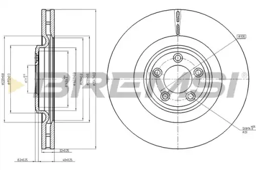 Тормозной диск CD8107V BREMSI