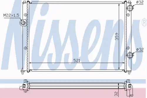 Радиатор кондиционера (конденсатор) NISSENS 65251A