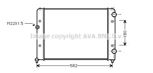 Радиатор системы охлаждения двигателя AVA VWA2119