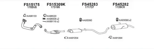 Система выпуска ОГ FS450056 FAURECIA