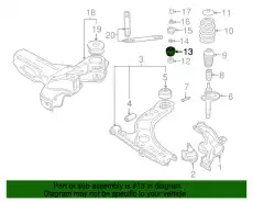 опора амортизатора переднего!\ VW Golf 97> 1J0412331C VAG
