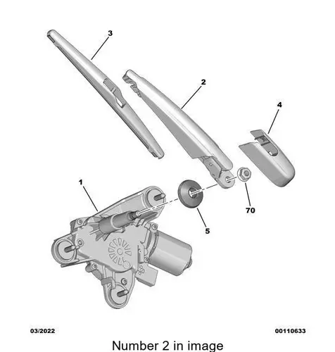 WIPERARM YQ 000 563 80 PSA