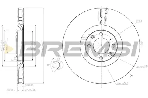 Тормозной диск CD7999V BREMSI