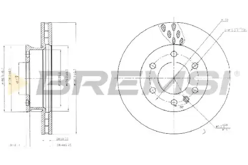 Тормозной диск CD5310V BREMSI