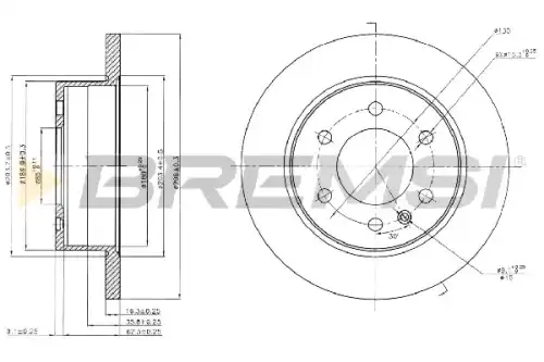 Тормозной диск CD5311S BREMSI