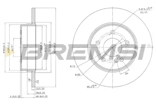 Тормозной диск CD7251S BREMSI