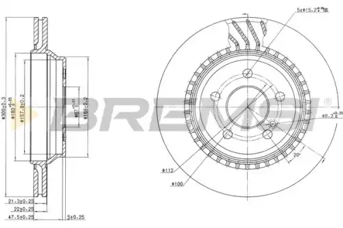 Тормозной диск CD7457V BREMSI