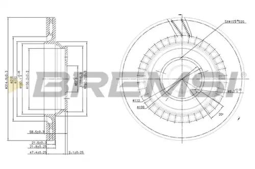 Тормозной диск CD7906V BREMSI