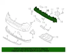 Усилитель бампера KIA 86631E4010