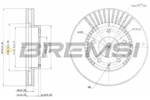 Тормозной диск CD6738V BREMSI