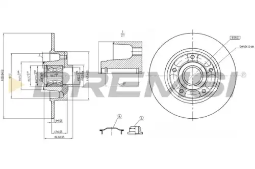Тормозной диск CD7732S BREMSI