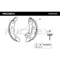 Комплект тормозных колодок 70B0165 RIDEX
