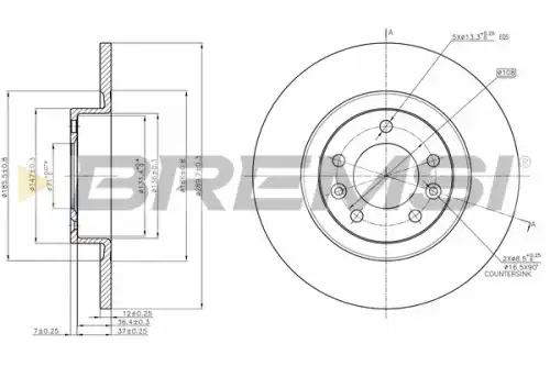 Тормозной диск CD8297S BREMSI