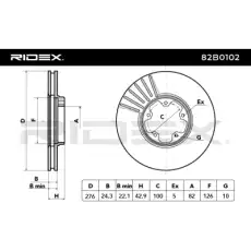 Тормозной диск 82B0102 RIDEX