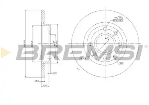 Тормозной диск CD6995S BREMSI