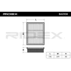 Воздушный фильтр 8A0108 RIDEX