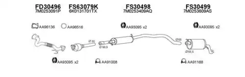 Система выпуска ОГ FS800201 FAURECIA