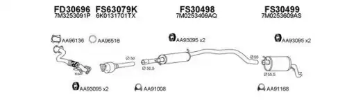 Система выпуска ОГ FS800202 FAURECIA