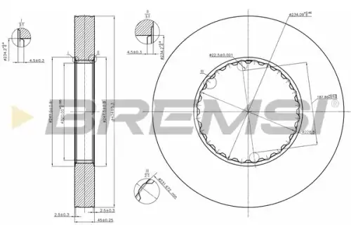 Тормозной диск CD5249S BREMSI