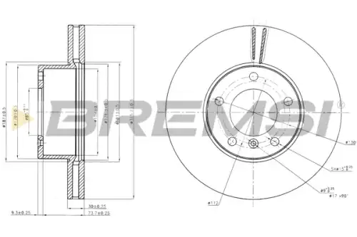 Тормозной диск CD7891V BREMSI