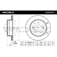 Тормозной диск 82B0641 RIDEX