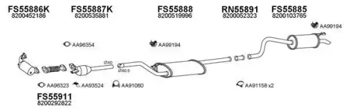 Система выпуска ОГ FS550485 FAURECIA