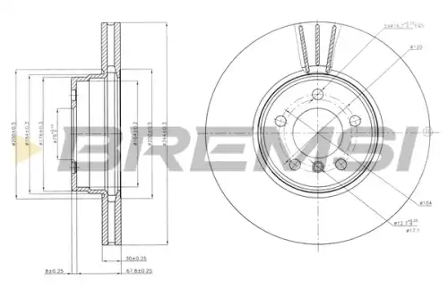 Тормозной диск CD7411V BREMSI