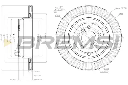 Тормозной диск CD7437V BREMSI