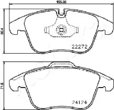 Тормозные колодки дисковые ASHIKA 50-00-0339