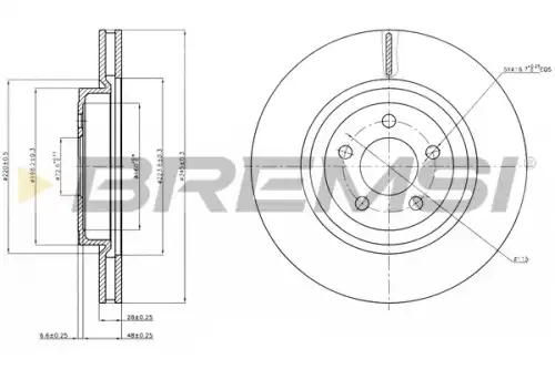 Тормозной диск CD7765V BREMSI