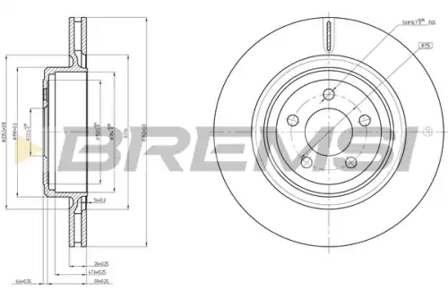 Тормозной диск CD8066V BREMSI