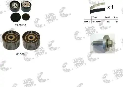 Комплект ремня ГРМ 04.5336 AUTOKIT