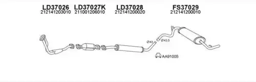 Система выпуска ОГ FS370006 FAURECIA