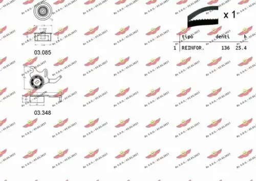 Комплект ремня ГРМ 04.5210 AUTOKIT