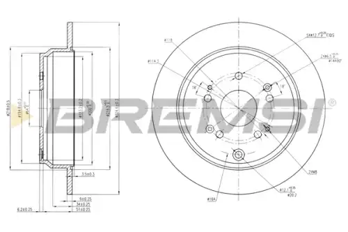 Тормозной диск CD7860S BREMSI