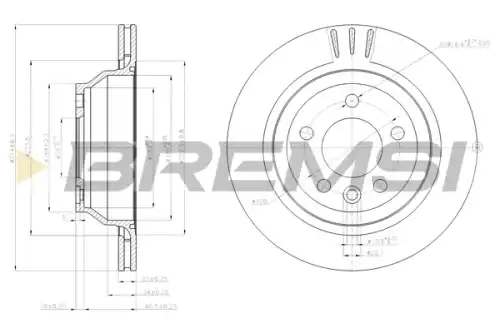 Тормозной диск CD7698V BREMSI