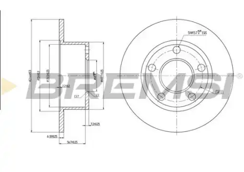 Тормозной диск CD6321S BREMSI