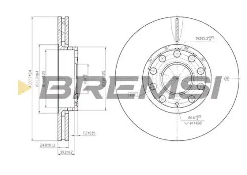 Тормозной диск CD7706V BREMSI