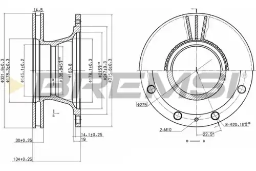 Тормозной диск CD5106V BREMSI