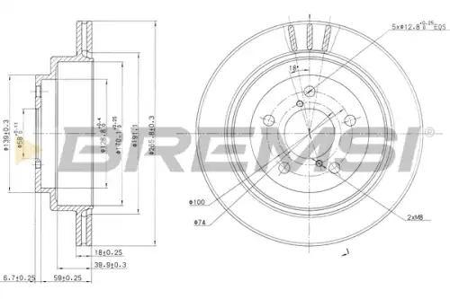 Тормозной диск CD6680V BREMSI