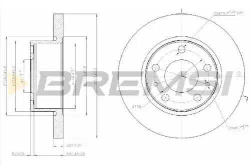Тормозной диск CD5194S BREMSI