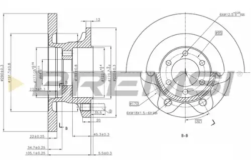 Тормозной диск CD5313S BREMSI
