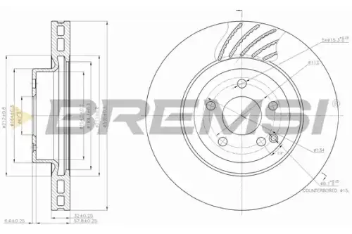 Тормозной диск CD7595V BREMSI
