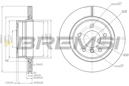 Тормозной диск CD7285V BREMSI