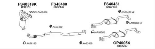 Система выпуска ОГ FS400002 FAURECIA