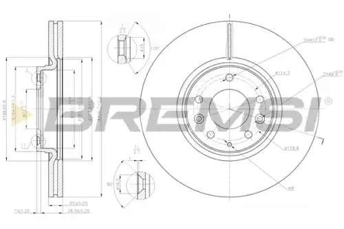 Тормозной диск CD7880V BREMSI